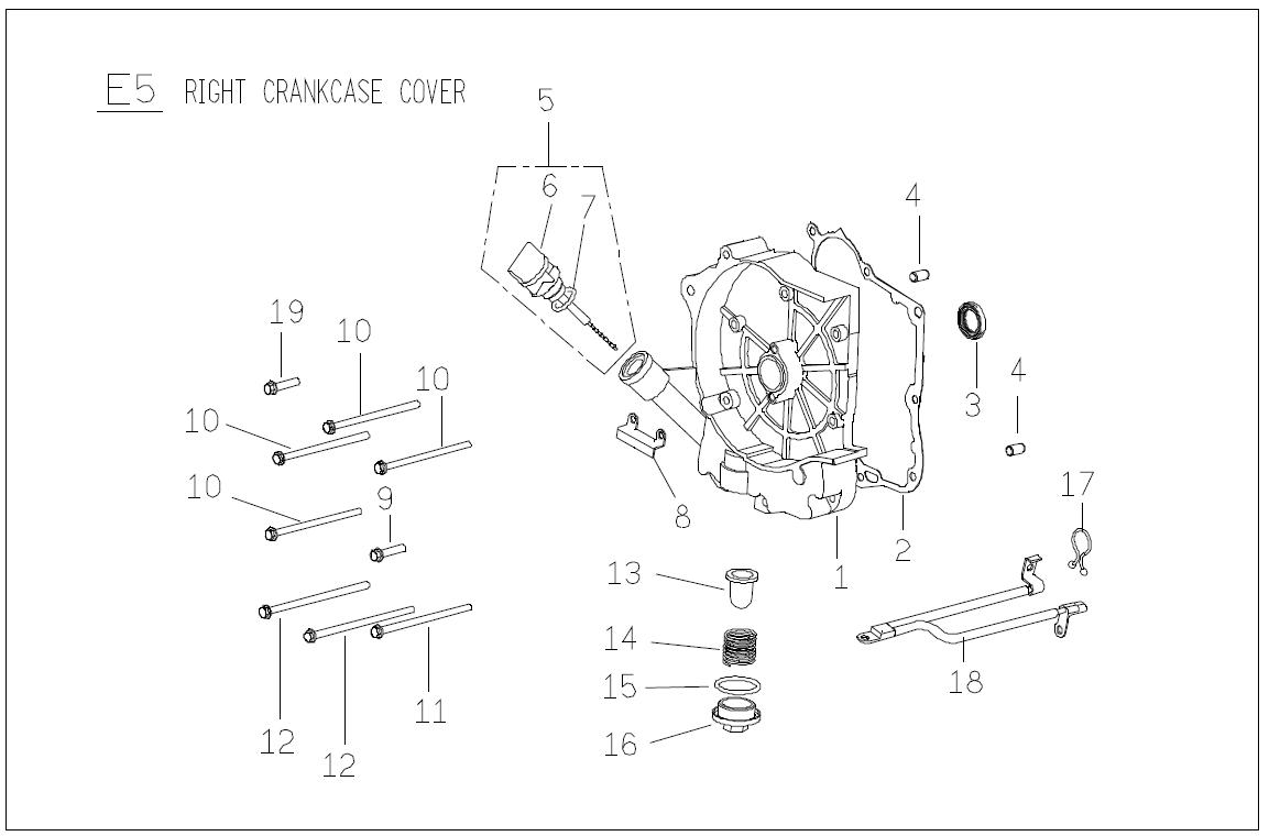 Genuine Buddy Right Crankcase Cover